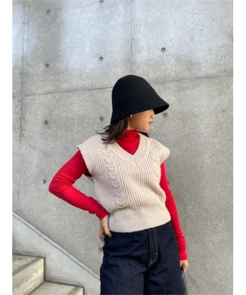 MOUSSY（マウジー）の「FELT BELL ハット（ハット・レディース・ブラック/ベージュ・FREE）」の21枚目の写真