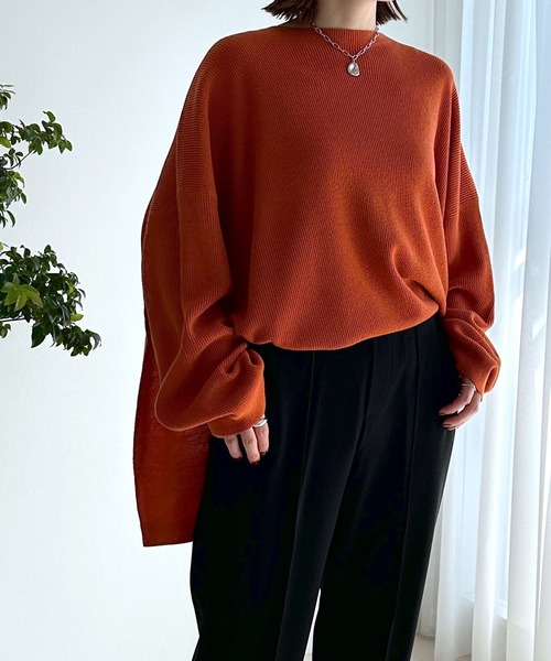 LEPSIM（レプシィム）の「14ゲージポンチョプルオーバー　183618（ニット/セーター・レディース・ブラック/グリーン/ブルー/チャコールグレー/オレンジ/グレイッシュベージュ/アイボリー/ロイヤルブルー・FREE）」の8枚目の写真