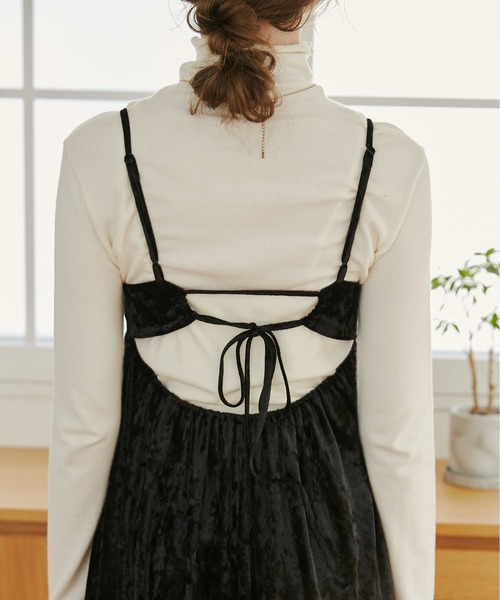キャミソール クラッシュベロアレースキャミ / Crushed Velour Lace Camisole クラッシュベロアレースキャミ / Crushed フィット感が良い