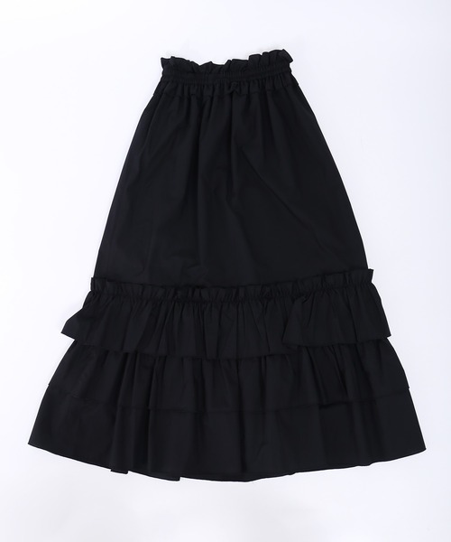 WC(ダブル シー)の「フリルベルトロングスカート(スカート・レディース・ブラック/ホワイト・FREE)」の19枚目の写真