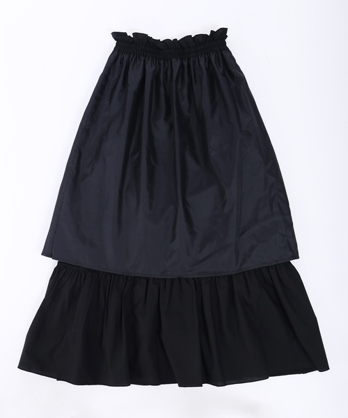 WC(ダブル シー)の「フリルベルトロングスカート(スカート・レディース・ブラック/ホワイト・FREE)」の22枚目の写真