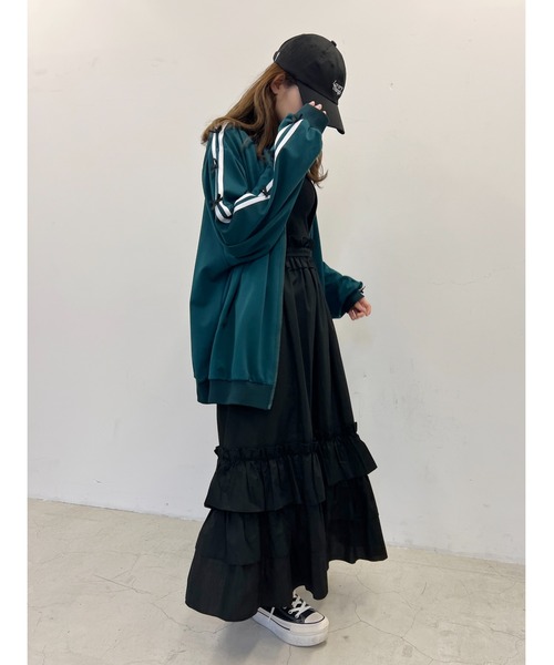 WC(ダブル シー)の「フリルベルトロングスカート(スカート・レディース・ブラック/ホワイト・FREE)」の14枚目の写真