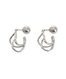 LAGUNAMOON | ランダムカーブデザインピアス(ピアス(両耳用))