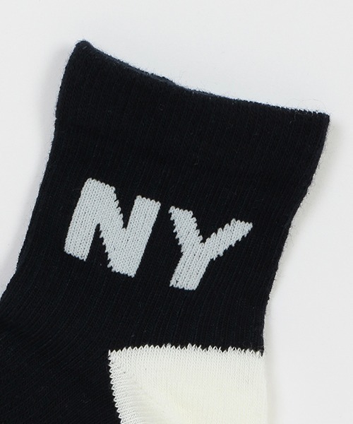 petit main（プティマイン）の「NY・くまソックス2P（ソックス/靴下・キッズ・エンジ/オフホワイト/ネイビー・L/SS/S/M）」の5枚目の写真