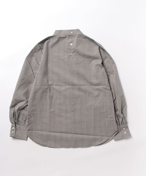 m.f.editorial（エムエフエディトリアル）の「【WEB限定販売】m.f.エディトリアル レディース 起毛 スタンドカラープルオーバー長袖ブラウス（シャツ/ブラウス・レディース・グレー/グリーン・S/LARGE/MEDIUM）」の3枚目の写真