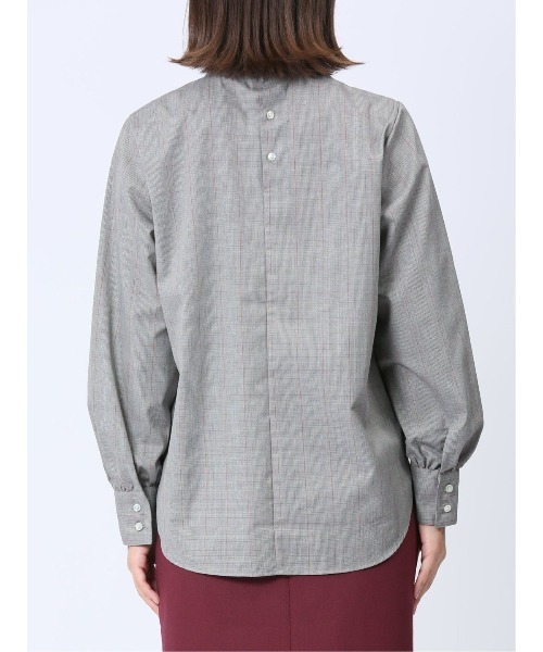 m.f.editorial（エムエフエディトリアル）の「【WEB限定販売】m.f.エディトリアル レディース 起毛 スタンドカラープルオーバー長袖ブラウス（シャツ/ブラウス・レディース・グレー/グリーン・S/LARGE/MEDIUM）」の7枚目の写真