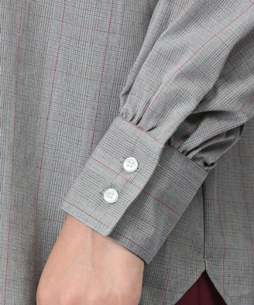 m.f.editorial（エムエフエディトリアル）の「【WEB限定販売】m.f.エディトリアル レディース 起毛 スタンドカラープルオーバー長袖ブラウス（シャツ/ブラウス・レディース・グレー/グリーン・S/LARGE/MEDIUM）」の11枚目の写真