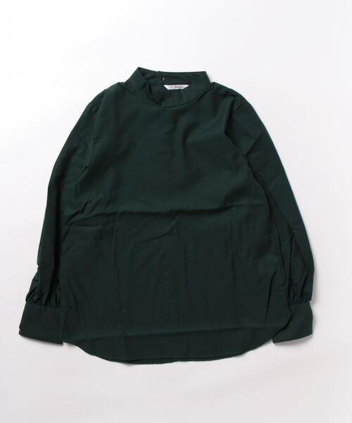 m.f.editorial（エムエフエディトリアル）の「【WEB限定販売】m.f.エディトリアル レディース 起毛 スタンドカラープルオーバー長袖ブラウス（シャツ/ブラウス・レディース・グレー/グリーン・S/LARGE/MEDIUM）」の16枚目の写真