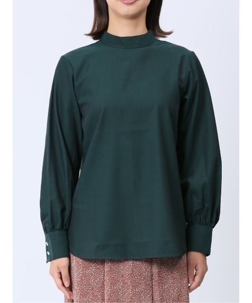 m.f.editorial（エムエフエディトリアル）の「【WEB限定販売】m.f.エディトリアル レディース 起毛 スタンドカラープルオーバー長袖ブラウス（シャツ/ブラウス・レディース・グレー/グリーン・S/LARGE/MEDIUM）」の17枚目の写真