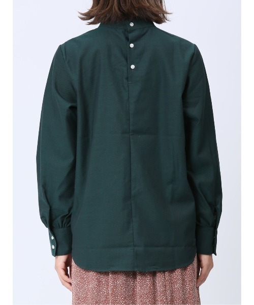 m.f.editorial（エムエフエディトリアル）の「【WEB限定販売】m.f.エディトリアル レディース 起毛 スタンドカラープルオーバー長袖ブラウス（シャツ/ブラウス・レディース・グレー/グリーン・S/LARGE/MEDIUM）」の22枚目の写真