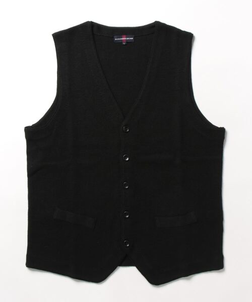 Alexander Julian（アレキサンダージュリアン）の「アレキサンダージュリアン ウォッシャブル ウール混ソリッド ニットジレ（ベスト・メンズ・ブラック/グレー系その他2/ワインレッド・LARGE/MEDIUM/X-LARGE）」の14枚目の写真