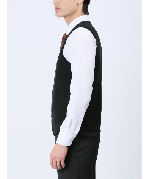 Alexander Julian（アレキサンダージュリアン）の「アレキサンダージュリアン ウォッシャブル ウール混ソリッド ニットジレ（ベスト・メンズ・ブラック/グレー系その他2/ワインレッド・LARGE/MEDIUM/X-LARGE）」の16枚目の写真