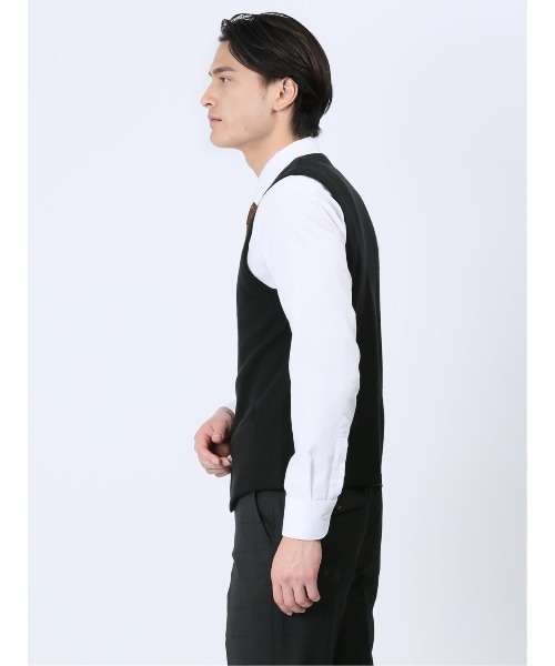 Alexander Julian（アレキサンダージュリアン）の「アレキサンダージュリアン ウォッシャブル ウール混ソリッド ニットジレ（ベスト・メンズ・ブラック/グレー系その他2/ワインレッド・LARGE/MEDIUM/X-LARGE）」の21枚目の写真