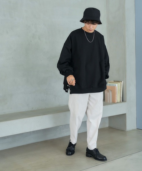 RAGEBLUE（レイジブルー）の「【WEB限定】オーバーサイズ/ヘビーウェイト/サイドスリットスウェットクルー（スウェット・メンズ・ホワイト/ブラック/ダークグリーン/ダークグレー/レッド・FREE）」の8枚目の写真