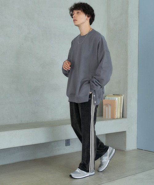 RAGEBLUE（レイジブルー）の「【WEB限定】オーバーサイズ/ヘビーウェイト/サイドスリットスウェットクルー（スウェット・メンズ・ホワイト/ブラック/ダークグリーン/ダークグレー/レッド・FREE）」の9枚目の写真