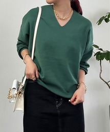 un dix cors | ドルマンVネックやわもちニット(ニット/セーター)