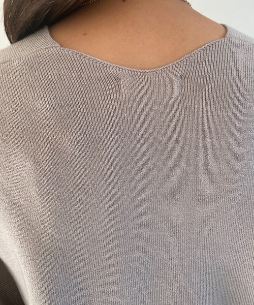 un dix cors（アンディコール）の「ドルマンVネックやわもちニット（ニット/セーター・レディース・グリーン/グレイッシュベージュ/ブラック/キャメル・FREE）」の17枚目の写真