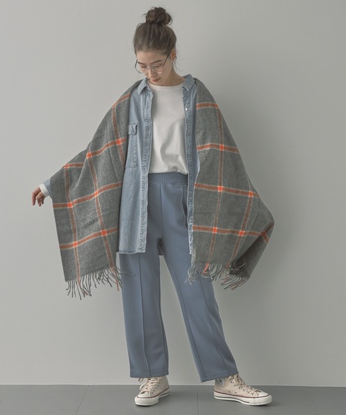 saloon(サルーン)の「SALOON(サルーン)/軽量ボンディングパンツ(スウェットパンツ・レディース・ライトグレー/ブラック/ブルー・FREE)」の4枚目の写真