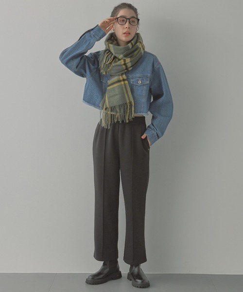 saloon(サルーン)の「SALOON(サルーン)/軽量ボンディングパンツ(スウェットパンツ・レディース・ライトグレー/ブラック/ブルー・FREE)」の6枚目の写真