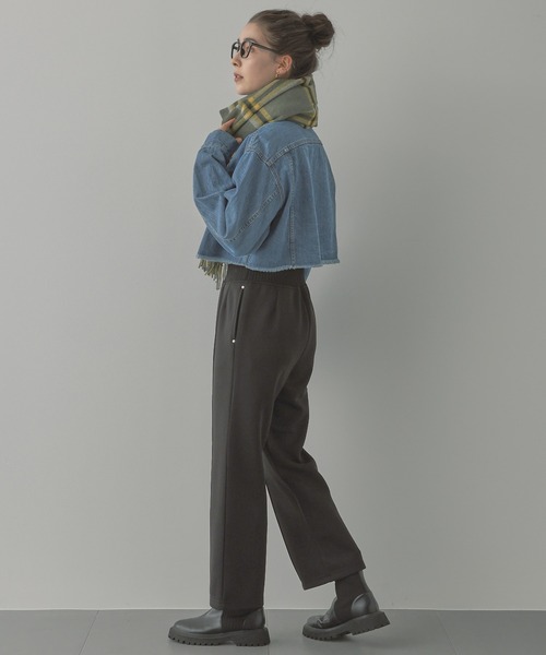 saloon(サルーン)の「SALOON(サルーン)/軽量ボンディングパンツ(スウェットパンツ・レディース・ライトグレー/ブラック/ブルー・FREE)」の7枚目の写真