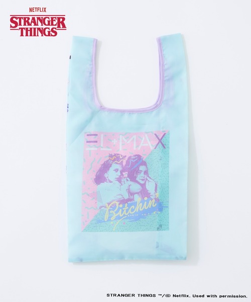 CIAOPANIC TYPY（チャオパニックティピー）の「【Stranger Things/ストレンジャー・シングス】パッカブルアソート柄エコバッグ（エコバッグ/サブバッグ・レディース・イエロー/ブルー/シルバー/ミント/ブラック・ONE SIZE）」の3枚目の写真