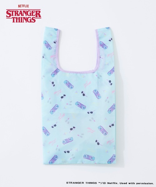 CIAOPANIC TYPY（チャオパニックティピー）の「【Stranger Things/ストレンジャー・シングス】パッカブルアソート柄エコバッグ（エコバッグ/サブバッグ・レディース・イエロー/ブルー/シルバー/ミント/ブラック・ONE SIZE）」の6枚目の写真