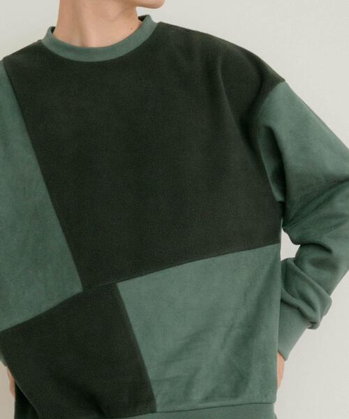 ITEMS URBANRESEARCH（アイテムズ アーバンリサーチ）の「『静電気防止』裏フリースフェイクスウェード クレイジープルオーバー（その他トップス・メンズ・ブラック/ブルー/アイボリー/グリーン・MEDIUM/LARGE）」の3枚目の写真