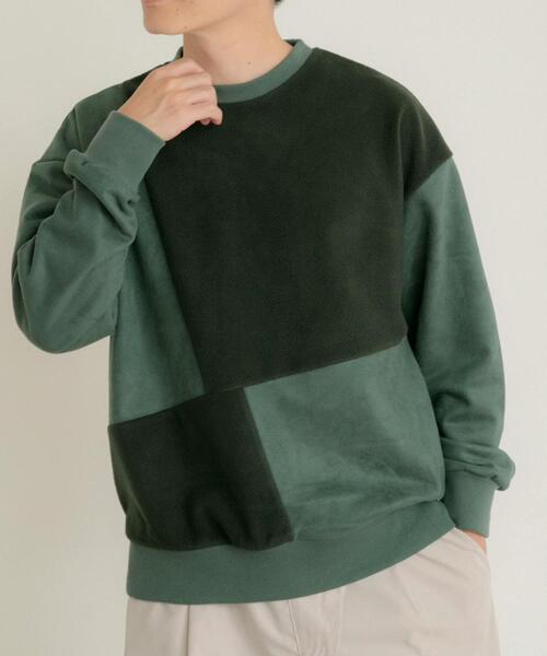 ITEMS URBANRESEARCH（アイテムズ アーバンリサーチ）の「『静電気防止』裏フリースフェイクスウェード クレイジープルオーバー（その他トップス・メンズ・ブラック/ブルー/アイボリー/グリーン・MEDIUM/LARGE）」の5枚目の写真