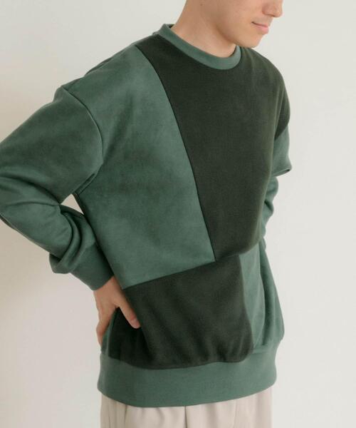 ITEMS URBANRESEARCH（アイテムズ アーバンリサーチ）の「『静電気防止』裏フリースフェイクスウェード クレイジープルオーバー（その他トップス・メンズ・ブラック/ブルー/アイボリー/グリーン・MEDIUM/LARGE）」の6枚目の写真