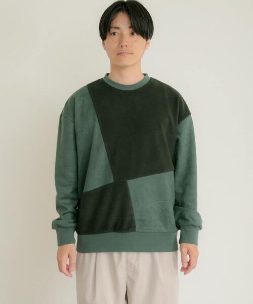 ITEMS URBANRESEARCH（アイテムズ アーバンリサーチ）の「『静電気防止』裏フリースフェイクスウェード クレイジープルオーバー（その他トップス・メンズ・ブラック/ブルー/アイボリー/グリーン・MEDIUM/LARGE）」の8枚目の写真