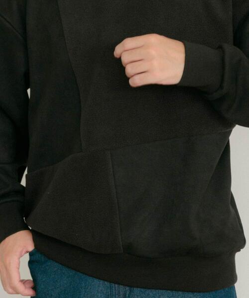 ITEMS URBANRESEARCH（アイテムズ アーバンリサーチ）の「『静電気防止』裏フリースフェイクスウェード クレイジープルオーバー（その他トップス・メンズ・ブラック/ブルー/アイボリー/グリーン・MEDIUM/LARGE）」の16枚目の写真