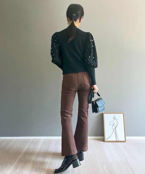 Jewelobe(ジュエローブ)の「パッチポケットブーツカットデニム(デニムパンツ・レディース・ブルー/ブラック/ブラウン・M/S)」の16枚目の写真