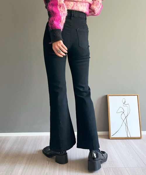 Jewelobe(ジュエローブ)の「パッチポケットブーツカットデニム(デニムパンツ・レディース・ブルー/ブラック/ブラウン・M/S)」の17枚目の写真
