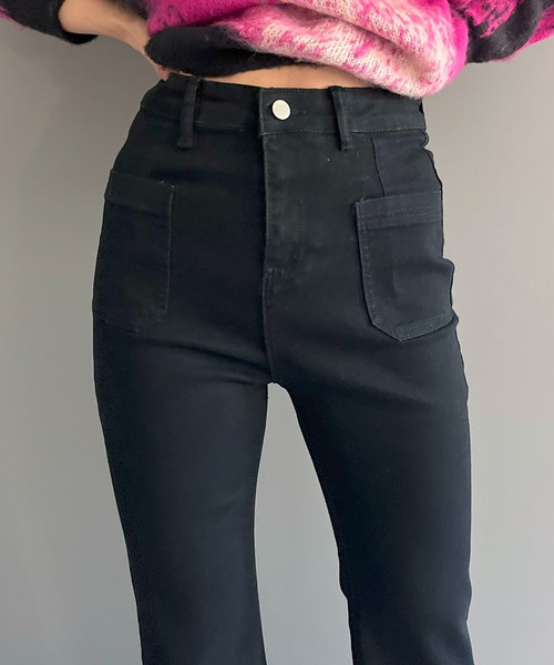 Jewelobe(ジュエローブ)の「パッチポケットブーツカットデニム(デニムパンツ・レディース・ブルー/ブラック/ブラウン・M/S)」の19枚目の写真