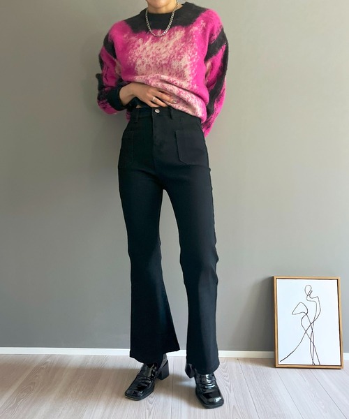 Jewelobe(ジュエローブ)の「パッチポケットブーツカットデニム(デニムパンツ・レディース・ブルー/ブラック/ブラウン・M/S)」の21枚目の写真