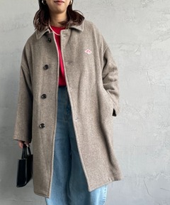 Danton ダントン ウール ノーカラー コート 38 DT-A0214WLP DANTON / ウール パイル コート（ノーカラーコート）｜DANTON