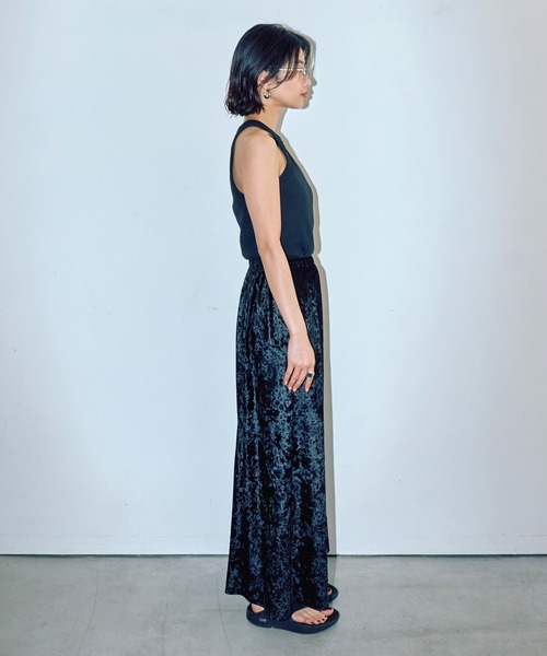 LIENCOEUR（リアンクール）の「ベロアフレアロングスカート（スカート・レディース・ブラック/ベージュ・FREE）」の14枚目の写真