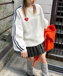 WHO'S WHO gallery | 【SLOPPY/スロッピー】ハートワッペン裏起毛ラインスウェット(スウェット)
