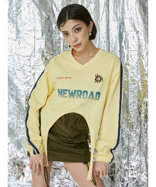 EVRIS（エヴリス）の「ユニフォームグラフィックガーターTシャツ（Tシャツ/カットソー・レディース・ホワイト/ブラック/ブルー/イエロー・FREE）」の15枚目の写真