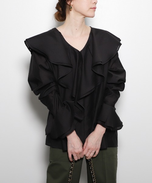 MICA&DEAL（マイカ＆ディール）の「【marmors】frill collar bl