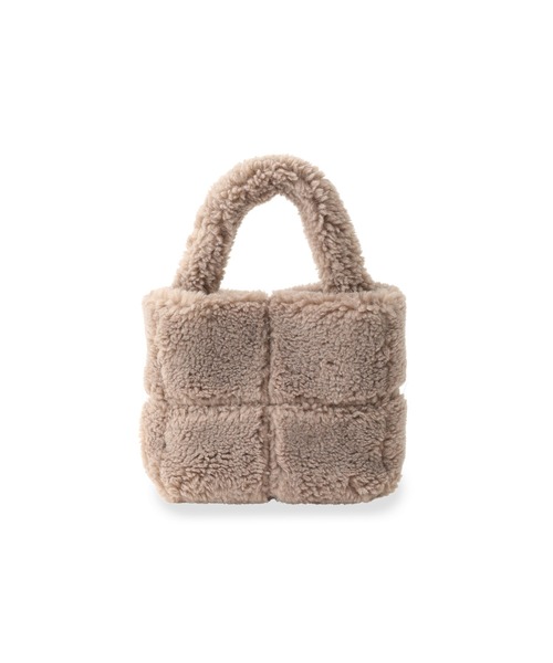 VICKY(ビッキー)の「【KOREAN ITEM】ボアミニトートバッグ(トートバッグ・レディース・ベージュ/オフホワイト・FREE)」の1枚目の写真