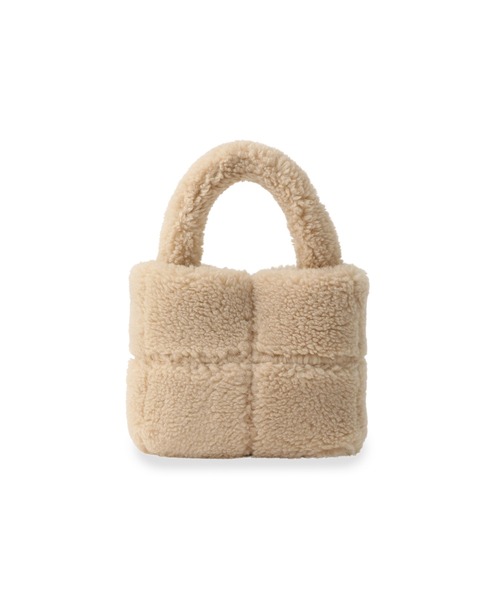 VICKY(ビッキー)の「【KOREAN ITEM】ボアミニトートバッグ(トートバッグ・レディース・ベージュ/オフホワイト・FREE)」の2枚目の写真