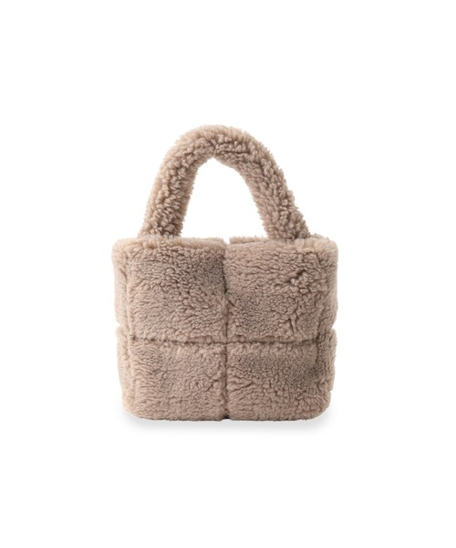 VICKY(ビッキー)の「【KOREAN ITEM】ボアミニトートバッグ(トートバッグ・レディース・ベージュ/オフホワイト・FREE)」の4枚目の写真