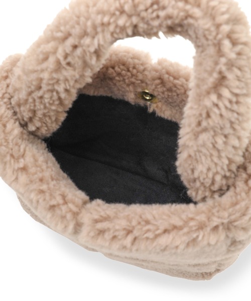 VICKY(ビッキー)の「【KOREAN ITEM】ボアミニトートバッグ(トートバッグ・レディース・ベージュ/オフホワイト・FREE)」の5枚目の写真