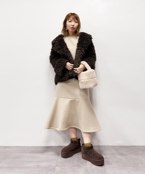 VICKY(ビッキー)の「【KOREAN ITEM】ボアミニトートバッグ(トートバッグ・レディース・ベージュ/オフホワイト・FREE)」の21枚目の写真