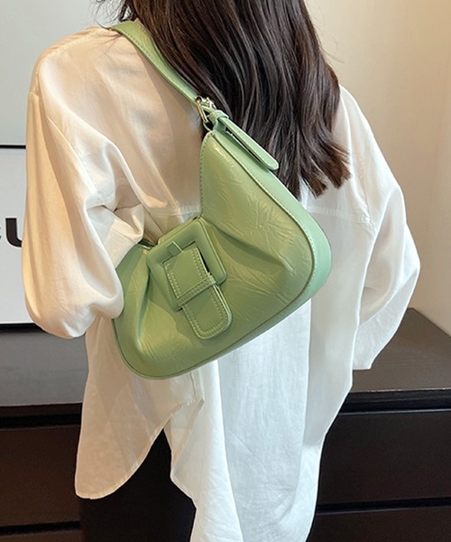 Dewlily（デューリリー）の「しわ加工ミニショルダーバッグ（ショルダーバッグ・レディース・ホワイト/グリーン/シルバー/ブラック・FREE）」の7枚目の写真