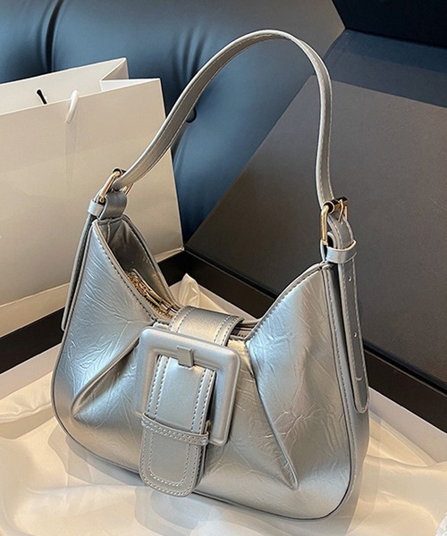 Dewlily（デューリリー）の「しわ加工ミニショルダーバッグ（ショルダーバッグ・レディース・ホワイト/グリーン/シルバー/ブラック・FREE）」の10枚目の写真