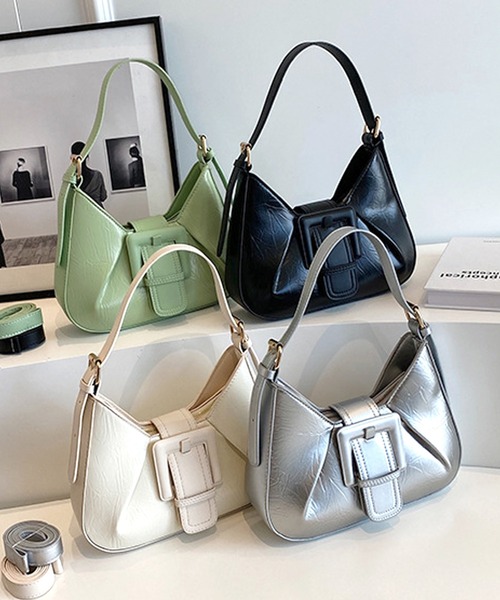 Dewlily（デューリリー）の「しわ加工ミニショルダーバッグ（ショルダーバッグ・レディース・ホワイト/グリーン/シルバー/ブラック・FREE）」の16枚目の写真