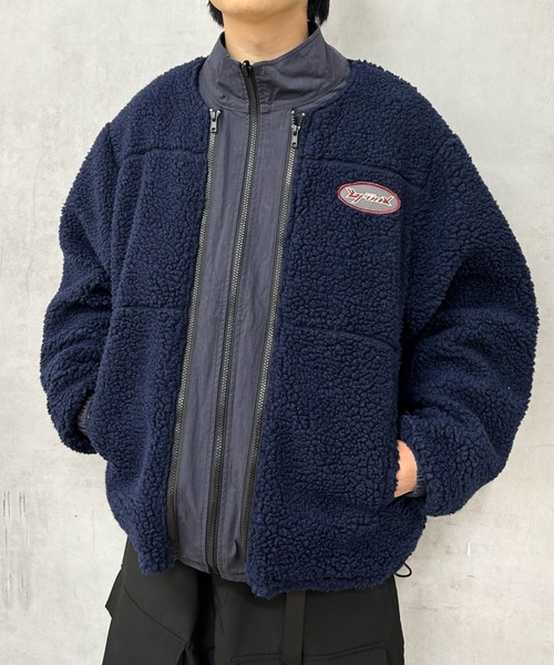 WHO'S WHO gallery(フーズフーギャラリー)の「【KOOKY'N/クーキー】BRONXリバーシブルボアジャケット(ブルゾン・メンズ・アイボリー/ブラック/チャコールグレー/ネイビー・FREE)」の5枚目の写真