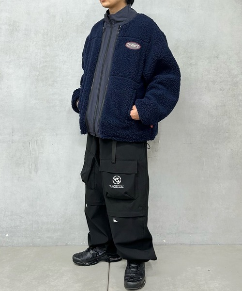 WHO'S WHO gallery(フーズフーギャラリー)の「【KOOKY'N/クーキー】BRONXリバーシブルボアジャケット(ブルゾン・メンズ・アイボリー/ブラック/チャコールグレー/ネイビー・FREE)」の6枚目の写真